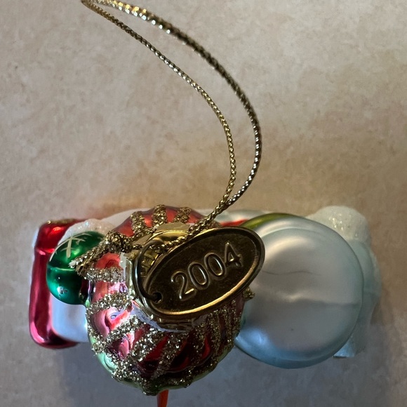 Yankee Candle Snowman Blown Glass Ornanent Christmas 2004 - Picture 5 of 5